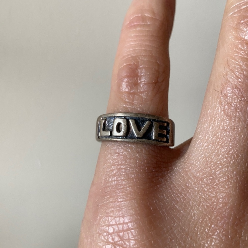 Silver LOVE ring (5)